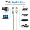thumbnail image 3 of Cmple - Cat 6 Ethernet Cable 75 ft, Cat6 Patch Cables 10Gbps Network Lan Cord, 550MHz, RJ45 Connectors, Compatible with Gaming Computer, Laptop, Modem, Router, Gaming Console - White, 3 of 8