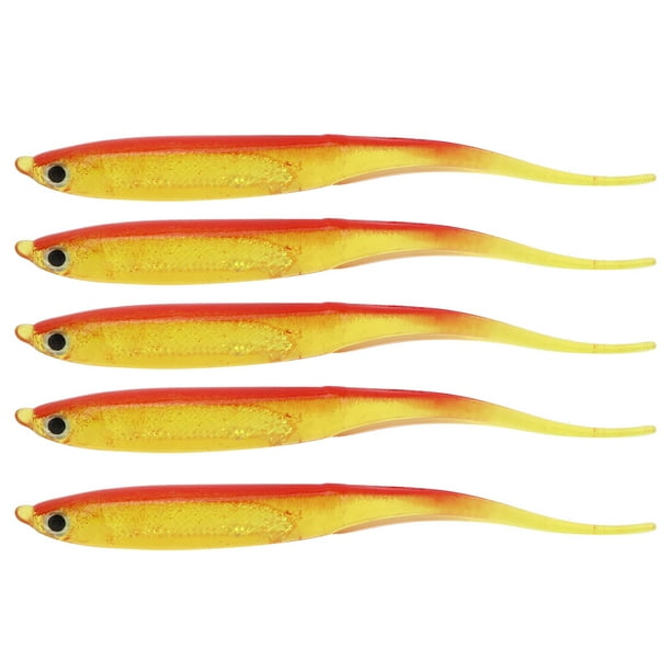 Fishing Lure,5Pcs Silicone Artificial Simulation Soft Lure Simulation Fishing  Bait Top-Notch Performance 