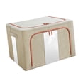 thumbnail image 4 of Bolsa de almacenamiento de ropa plegable Sunnimix organizador ventana transparente impermeable 60 cm x 42 cm x 40 cm Beige, 4 of 8
