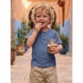 thumbnail image 5 of Cenuakty 3M-4T Baby Boy Summer T-Shirts Fashion Short Sleeve Round Neck Button Front Loose Tops for Kids, 5 of 9