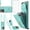 Teal, variant on REQO Phone Case for Samsung Galaxy Note 20 Ultra 5G Wallet Cover with Screen Protector Ring RFID Blocking Card Holder Cell Note20 Plus Notes 20Ultra Note20+ U + 20+ Twenty Not S20 Women Off White