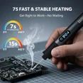 thumbnail image 3 of EasyWox Cordless Soldering Iron Kit with LED Light, 7S Fast Heating 392°F-842°F, Rechargeable, Auto Sleep, 3 C210 Precision Tips for Precision Repair, 3 of 12