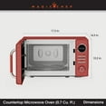 thumbnail image 2 of Magic Chef 0.7 Cubic Feet 700 Watt Classic Retro Touch Countertop Microwave, Red, 2 of 8