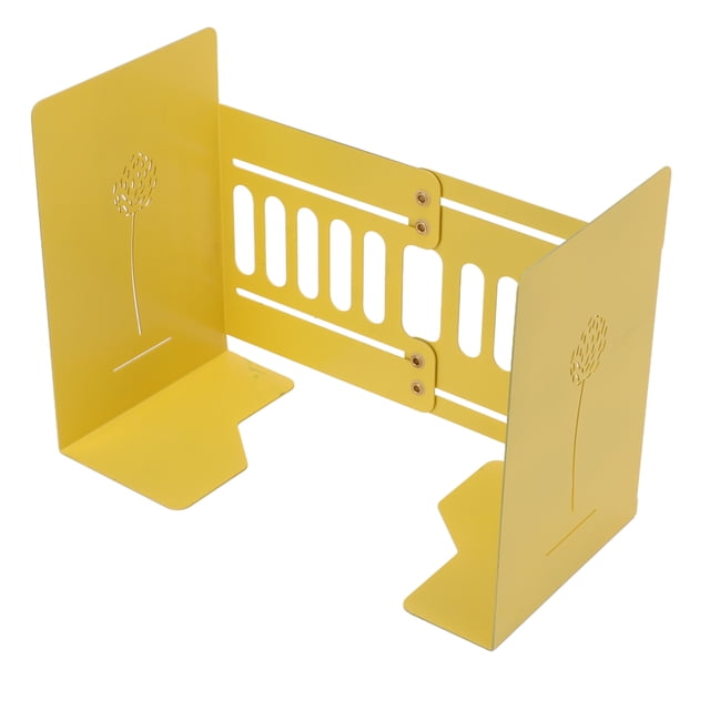 Nimomo Libro retráctil Extremo de Libro retráctil Estable Ajustable Elegante Amarillo Decorativo Sujetalibros para el hogar Oficina Escuela