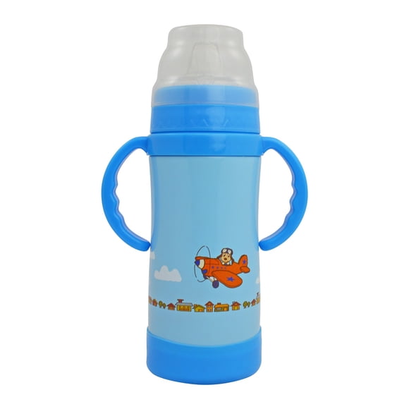 Biberón para Bebé EcoVessel Aislado de Acero Inoxidable 300 ml Azul
