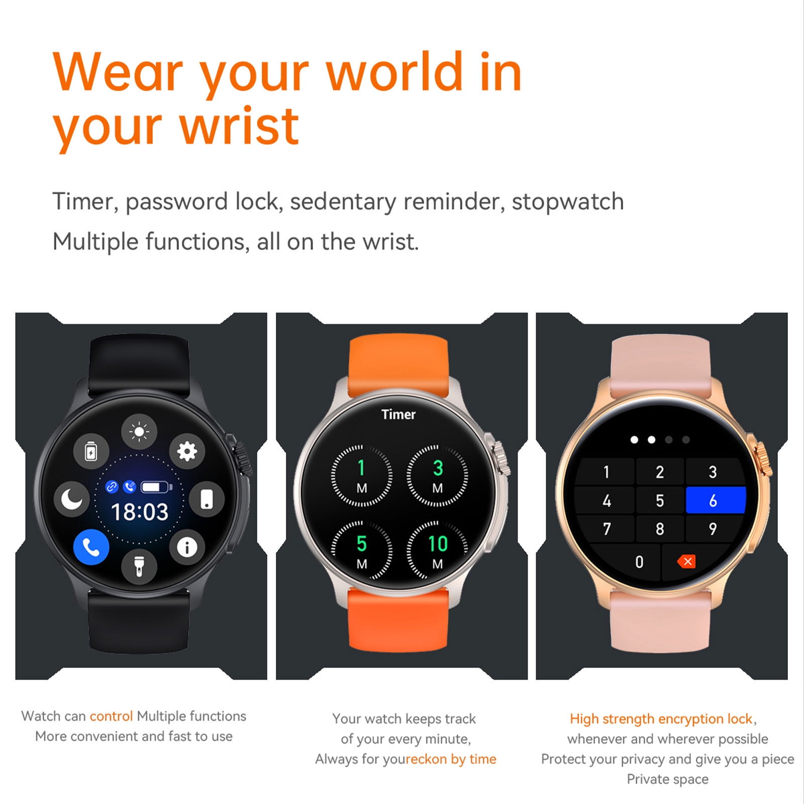 EIGIIS Smart Watch Answer Make Call AMOLED Smartwatch for Android and iOS Phones with Bluetooth Call/Dial Fitness Activity Tracking