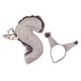 thumbnail image 2 of Conjunto de disfraz de cola de animal, diadema con orejas de ardilla, accesorios para Cosplay, diadema con banda para el pelo gris jinwen Diademas para disfraces, 2 of 8