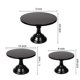 thumbnail image 4 of Juego de 3 soportes para tartas de metal negro para cupcakes, plato para decoración de postre, para baby shower, bodas, fiestas de cumpleaños, celebración, 4 of 8