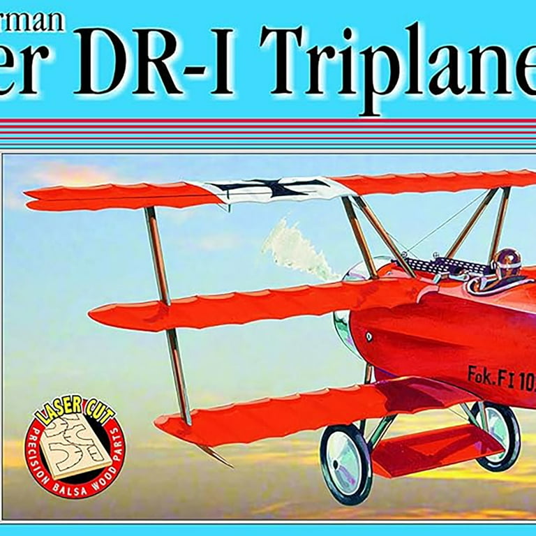 米国Guillow社バルサモデルキットFOKKER DR-I TRIPLANE Fokker DR-1 Triplane - Paul K. Guillow, Inc.