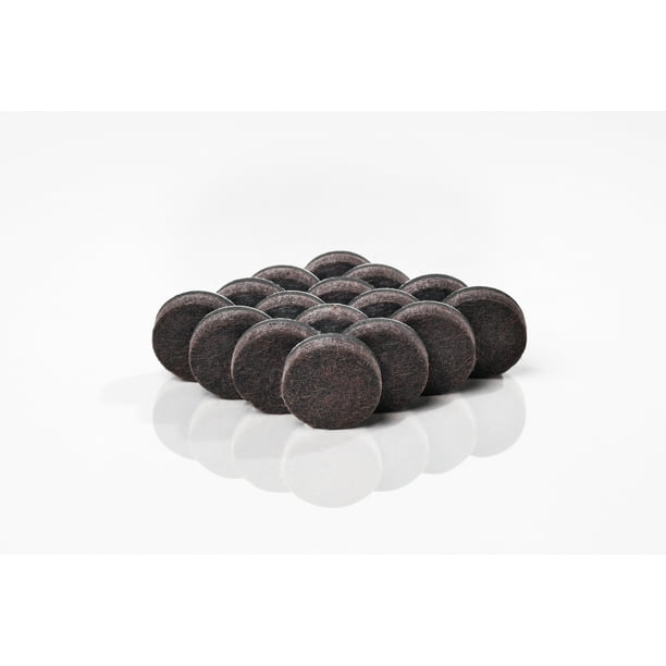 Super Sliders with Gorilla Glue Technology 1' Felt Pads Round Brown (16