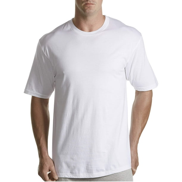 Big Men's Underwear 3 Pack Crew Neck T-Shirts, Up to 6XL - Walmart.com