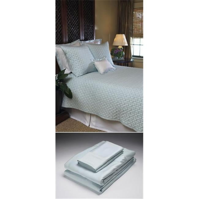 Home Source 51500KGB05 100 Percent Bamboo King Fitted Sheet Sky