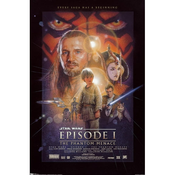 Star Wars: The Phantom Menace - One Sheet Wall Poster, 14.725" x 22.375"