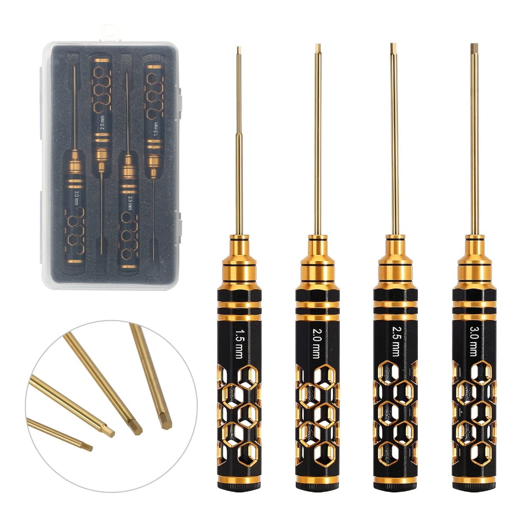 4 Piece Hex Key Screwdriver Set Lightweight Repair Tool for Remote Control Car