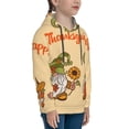 thumbnail image 3 of Sikiie Gnomes Happy Thanksgiving Youth Hoodie Sweatshirt Pullover Hooded Classic Casual Essentials Hoodiefor Boys Girls Kids -Large, 3 of 6