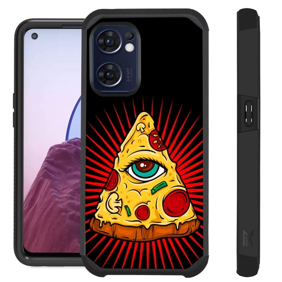 Compatible with OnePlus Nord N300 5G Hybrid Fusion Guard Phone Case Cover (Pizza Eye)