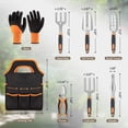 thumbnail image 2 of Juego de herramientas de jardín de 8 piezas, herramientas de aleación de aluminio ligeras y resistentes con mango ergonómico antideslizante, bolsa de almacenamiento, 2 of 5