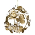 thumbnail image 2 of Northlight Matte Silver and Gold Rose Flowers Christmas Ball Ornament 4.5" (115mm), 2 of 5