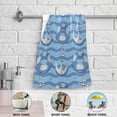thumbnail image 5 of Summer Anchor Lifebuoy Hand Towels 2 PCS, Navy Blue Kitchen Towel Ultra Soft and Highly Absorbent,Decorative Fingertip Face Towel for Bathroom Hotel, 28.3"x14.4", 5 of 5