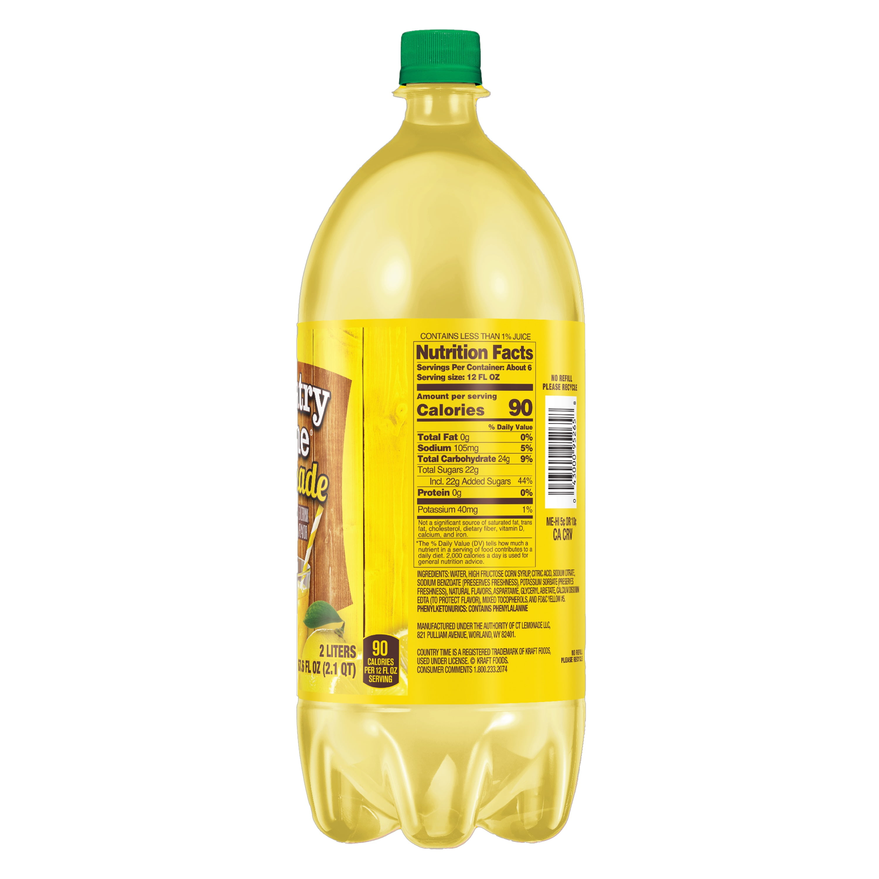 Country Time Lemonade Fruit Juice, 2 Liter, Shelf Stable