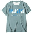 thumbnail image 1 of T-shirts pour Femmes Trapstar T-Shirt Imprimé pour Femmes Décontracté Graphique Filles Juniors Manches Courtes T-Shirt Fantaisie Hauts avec Col Rond (Turquoise, P), 1 of 3