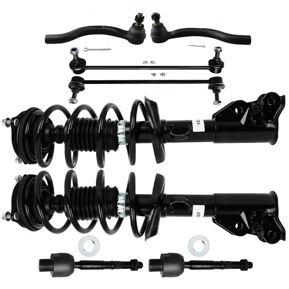 cciyu Struts Suspension Kit for 2013-2015 for Honda Civic Front Complete Strut Assembly,Stabilizer Bar Link Kit,Tie Rod End with 272926 272925 ES800912 ES800913 EV800906 K750604 K750605
