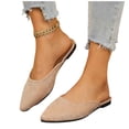 thumbnail image 4 of DIVVce Pointed Toe Mule Flats For Women Matte Faux Suede Backless Slip On Flat Mule Shoe Footwear, 4 of 7