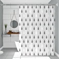 thumbnail image 1 of Bathroom curtain shower curtain gray water drop single curtain without rod width 80*height 180, 1 of 1