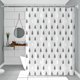 thumbnail image 1 of Bathroom curtain shower curtain gray water drop single curtain without rod width 200 * height 200, 1 of 1