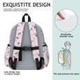 thumbnail image 5 of Unicorn and Star Pink Pattern Cute School Backpack with Padded Back and Adjustable Shoulder Straps 13.4"x11"x4.7", 5 of 5
