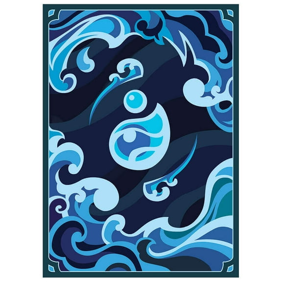 Fantasy North - Water - Elements Series II - 100 Textured Matte TCG Card Sleeves - Fits Magic MTG Commander Pokemon and Other Card Games - Playing Card Sleeves