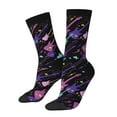 thumbnail image 1 of Fotbe Colorful Guitar Calcetas Largas con Estampado para Hombre y Mujer – Calcetas de Compresión Transpirables y Elásticas, Viajar y Uso Diario Talla 5-11, 1 of 6