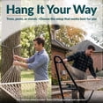 thumbnail image 5 of Sunnydaze 2-Person Cotton Rope Spreader Bar Hammock, 450 lb Capacity - Natural, 5 of 14