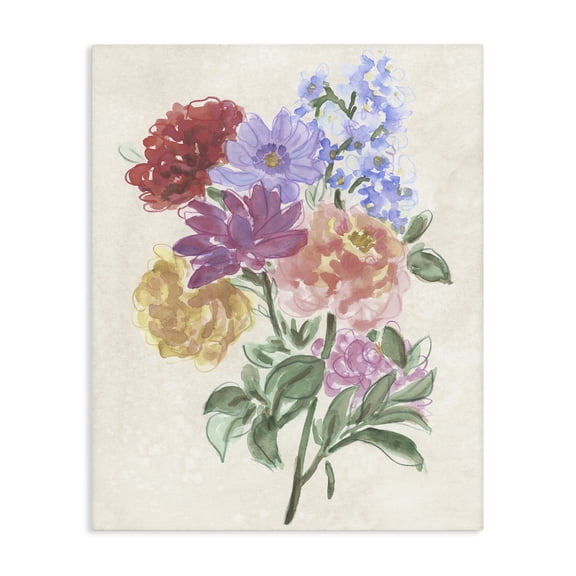 Stupell Industries Eclectic Blooms On Parchment Canvas Art, 16 x 20, by June Erica Vess
