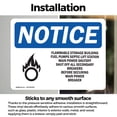 thumbnail image 3 of (2 Pack) Flammable Storage Building Fuel Sign, 3 of 7