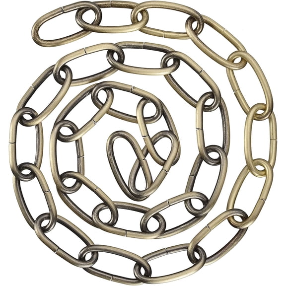 Aspen Creative 21114-51,Steel 3 Feet Heavy Duty Chain for Hanging Up Maximum Weight 60 Pounds-Lighting Fixture/Swag Light/Plant in Antique Brass.8 Gauge.