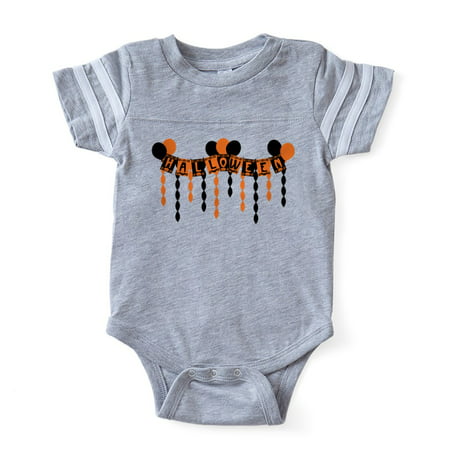 CafePress - Halloween Party_Wh - Cute Infant Baby Football Bodysuit