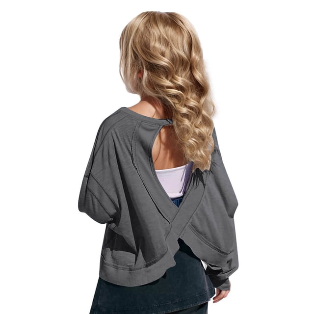 Chandail à Capuche Unisexe pour Enfants avec Poche Manches Longues Col Rond Chandail Décontracté pour Garçons et Filles