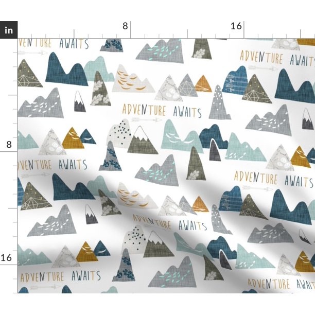 Mountain Adventure Explore Outdoors Camping Fabric Printed By Spoonflower Bty Walmart Com Walmart Com