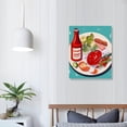 thumbnail image 3 of ONETECH Vintage Food Wall Art: Kitchen Canvas Wall Art, Food Photo Wall Art, Children's Education Abstract Food Pictures, Home, Kindergarten Decoration, Vintage Food Wall Art Farmhouse Decor, 3 of 4
