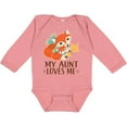 thumbnail image 3 of Inktastic Aunt Loves Me Woodland Fox Boys or Girls Long Sleeve Baby Bodysuit, 3 of 5