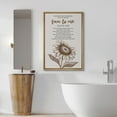 thumbnail image 3 of IDEA4WALL Framed Canvas Print Sunflower Wisdom Inspirational Poem with Phonetic Illustrations Wall Art Contemporary Romantic Relax/Calm for Living Room, Bedroom, Office - 24"x36" NATURAL, 3 of 5