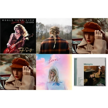 Speak Now World Tour Live (CD/DVD) & Evermore (X) & Red (Taylor's Version) (X) (2CD) & Red (Taylor's Version) (Edited) (2CD) & Lover (Deluxe) (Version 4) & Midnights (X) (Jade Green CD)