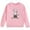 Pink, variant on Girls Print Crewneck Sweatshirt Long Sleeve Fleece Casual Pullover Top For Kids