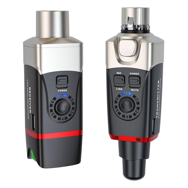 Sistema de micrófono inalámbrico Xvive U35, transmisor y receptor XLR inalámbrico de 5,8 GHz para micrófono dinámico, mezclador de audio, sistema de megafonía, modo de escaneo de canales