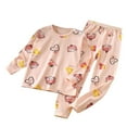 thumbnail image 2 of WUANDIXFA Toddler Lounge Set 1-11 Years Pajama Set for Toddlers Snug Fit Pjs Sleeper for Baby Boys Girls Kids,Hot Pink,12-18 Months, 2 of 5