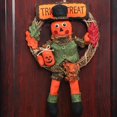 thumbnail image 2 of Coronas de decoración de Halloween, adorno colgante de puerta delantera de hombre calabaza y búho, adornos de corona artificiales para fiestas de Halloween en interiores y exteriores. Zhivalor ZYY-1233, 2 of 5