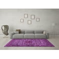 thumbnail image 3 of Ahgly Company Indoor Round Persian Purple Traditional Area Rugs, 4' Round, 3 of 4