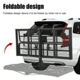 thumbnail image 4 of Trailer Hitch Cargo Rack, Folding Hitch Mount Cargo Carrier with High Side Rails, Cargo Carrier Fits 2" Receiver for RV Truck SUV Van, 500 lbs Weight Capacity, 60" L×24" W×14.9" H, 4 of 6