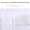 thumbnail image 3 of Coat Short Sleeve with Buttons Pockets Cook Jacket Chic Cooking Work Wear Uniform Costume for Restaurant Hotel Cafe Kitchen White M, 3 of 7